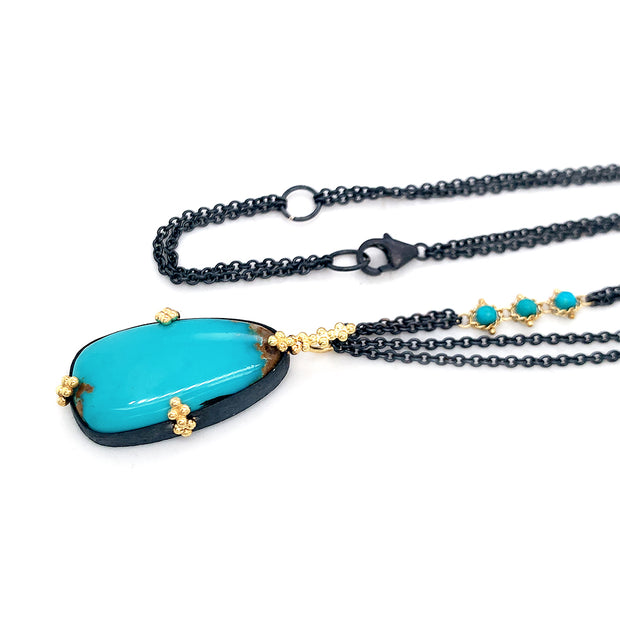 One-of-a-Kind Royston Turquoise Necklace - "Open Sea"