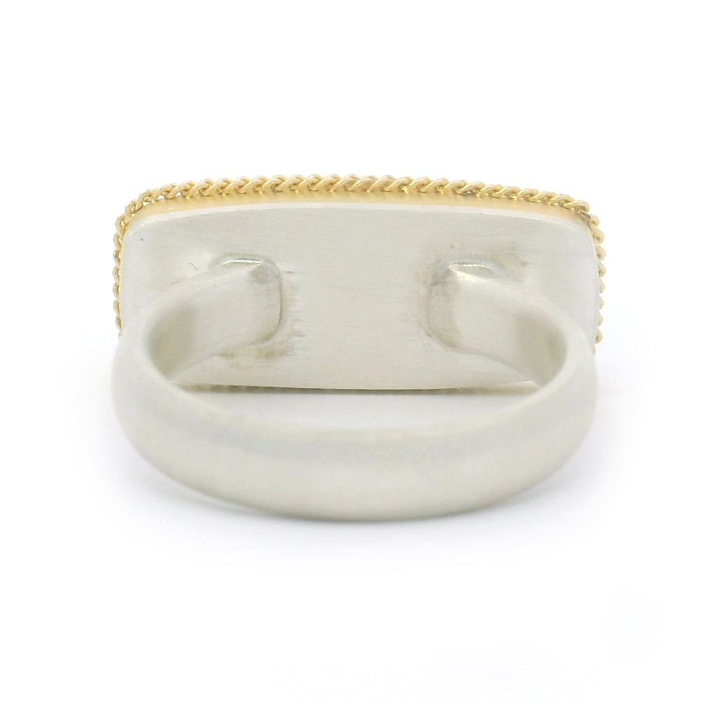 Australian Boulder Opal, Gold & Silver Ring - "Eurybia"