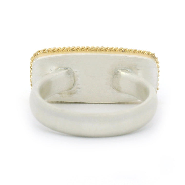 Australian Boulder Opal, Gold & Silver Ring - "Eurybia"