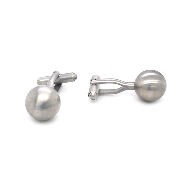 Stainless Steel Cufflinks - "Ellipsoidal"