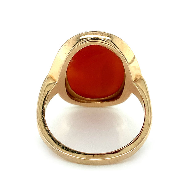 Yellow Gold Cameo Ring- "Portrait of a Lover"