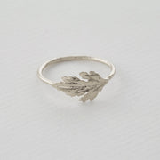 Sterling Silver Ring - "Chrysanthemum Leaf"