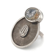 Sterling Silver and Fossilized Coral Ring - "Fossilized History"