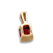 Garnet & Yellow Gold Estate Pendant - "Modern Love"