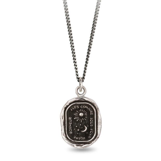 Sterling Silver Sun, Moon, & Stars Talisman Necklace - "Everything For You"