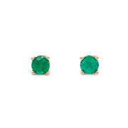 Emerald & Yellow Gold Earrings- "Evergreen"