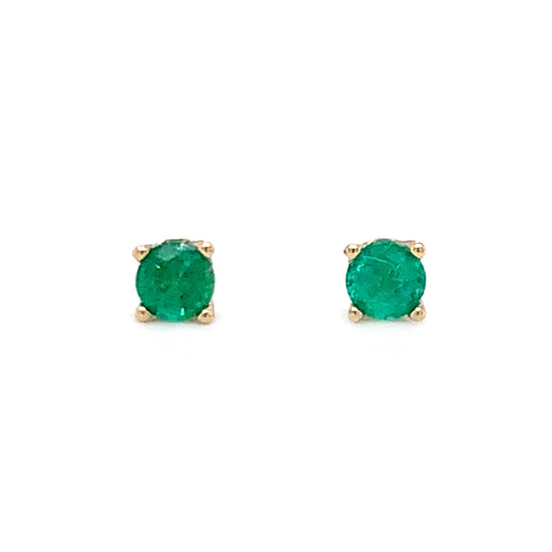 Emerald & Yellow Gold Earrings- "Evergreen"