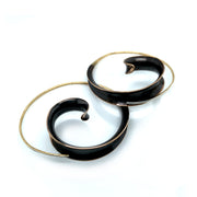 Large Spiral Bronze Earrings - "Western Twirl"