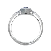 Hexagonal Salt & Pepper Diamond Ring - "Denise"