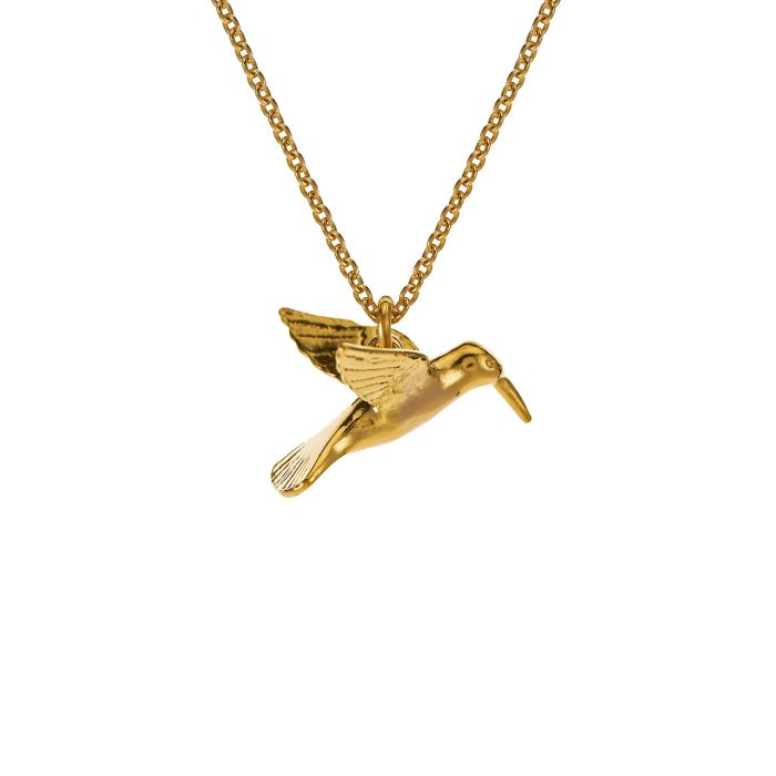 Gold Vermeil Necklace - "Hummingbird"