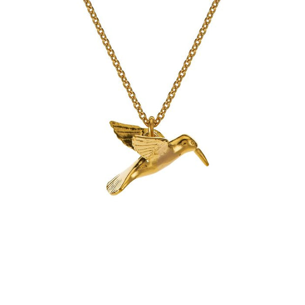 Gold Vermeil Necklace - "Hummingbird"