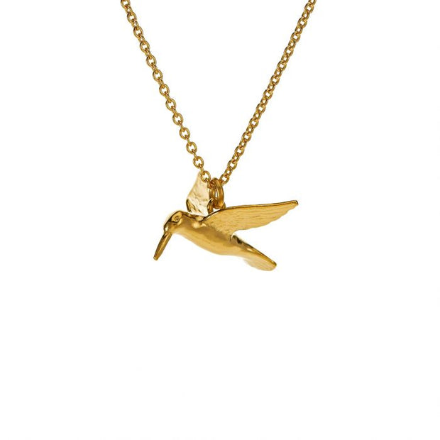 Gold Vermeil Necklace - "Hummingbird"