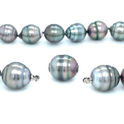 Tahitian Pearl Beaded Necklace with Hidden Vario Clasp - "Siren"