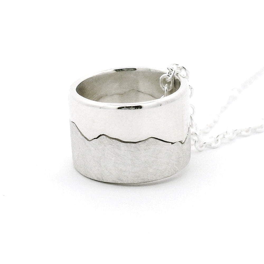 Sterling Silver Interlocking River Pendant - "Yellowstone River"