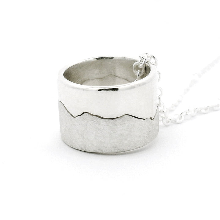 Sterling Silver Interlocking River Pendant - "Yellowstone River"