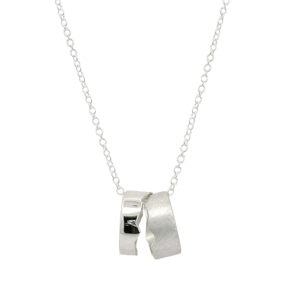 Sterling Silver Interlocking River Pendant - "Yellowstone River"