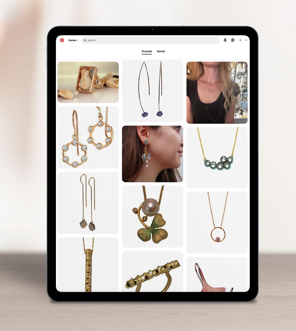 Pinterest board of jewelry