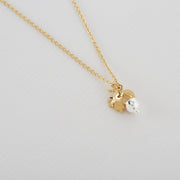 Gold Vermeil & Sterling Silver Necklace - "Acorn"