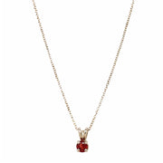 Sterling Silver Garnet Necklace - "Currant"