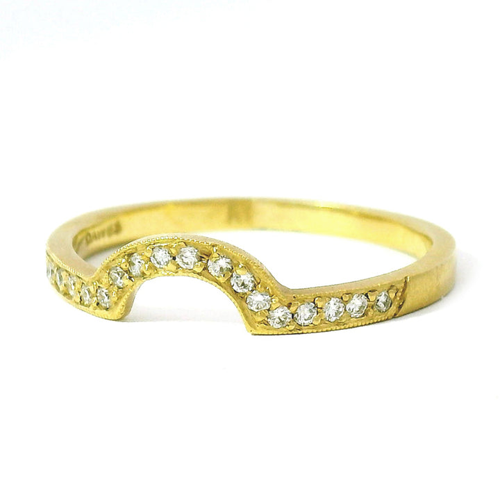 Diamond & Yellow Gold Ring - "Over the Ridge"