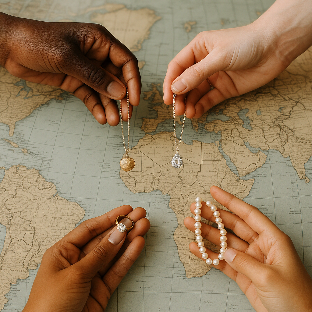 Ethical jewelry symbolizing global responsibility