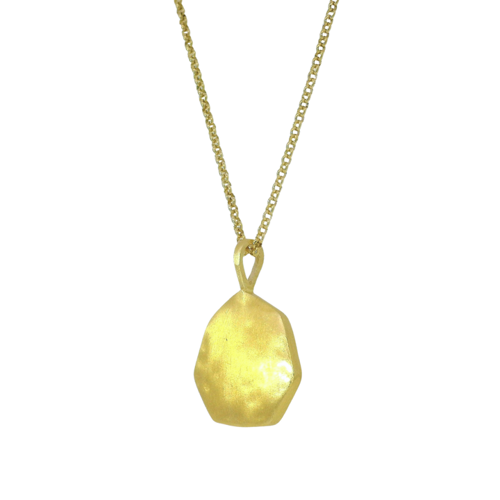Gold Vermeill Hammered Necklace - "Essential"