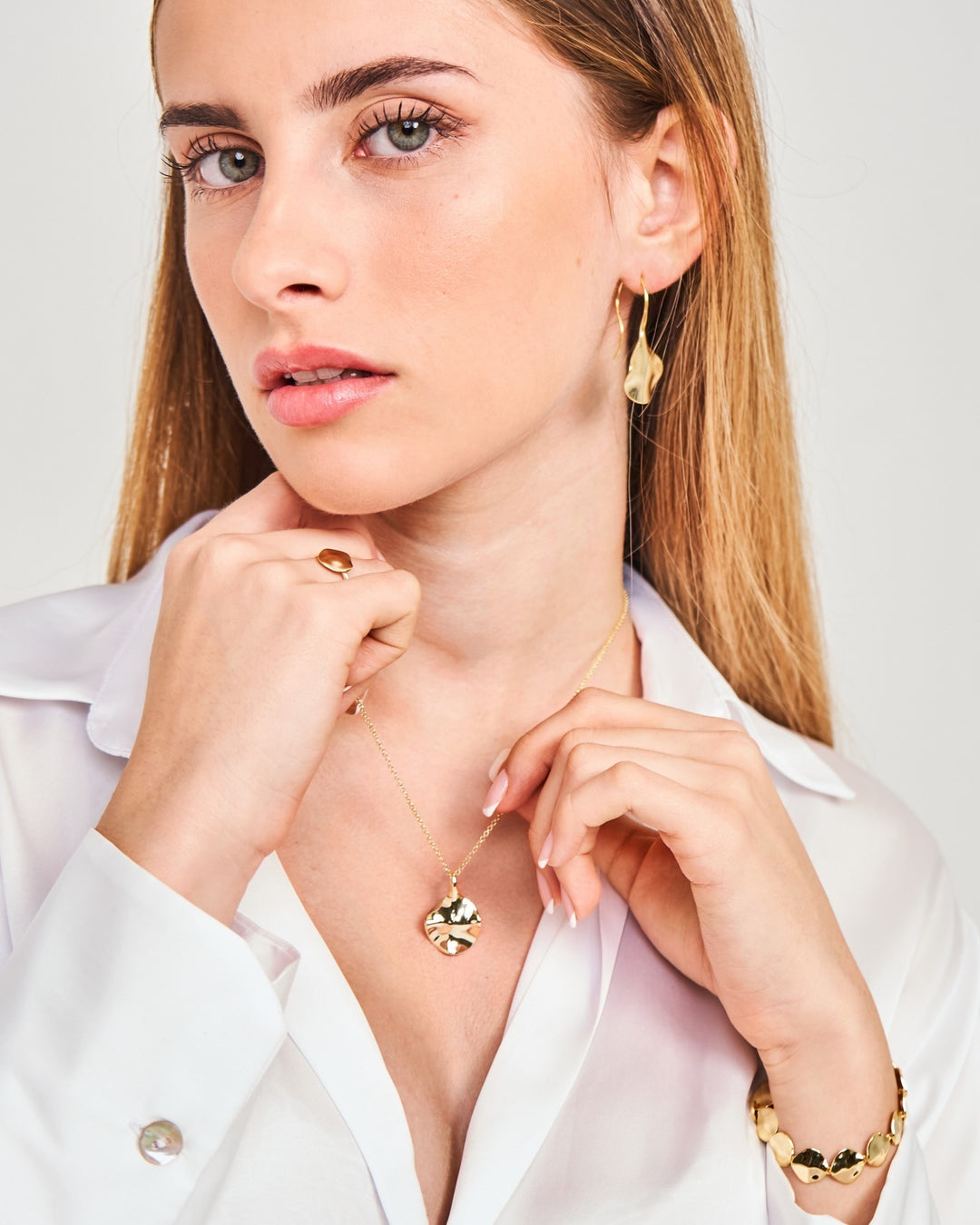 Gold Vermeil Necklace - "Aqua"