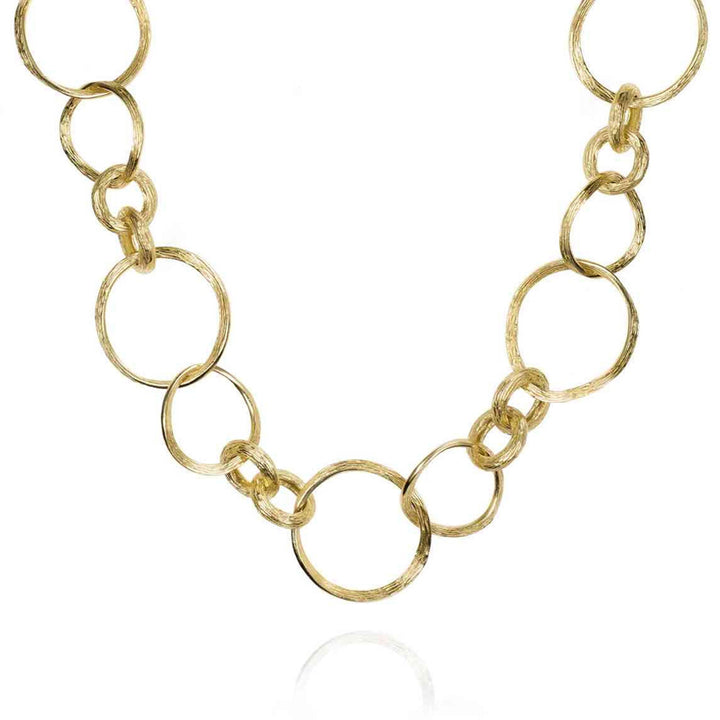 Gold Vermeil Circle Link Necklace - "Florence"