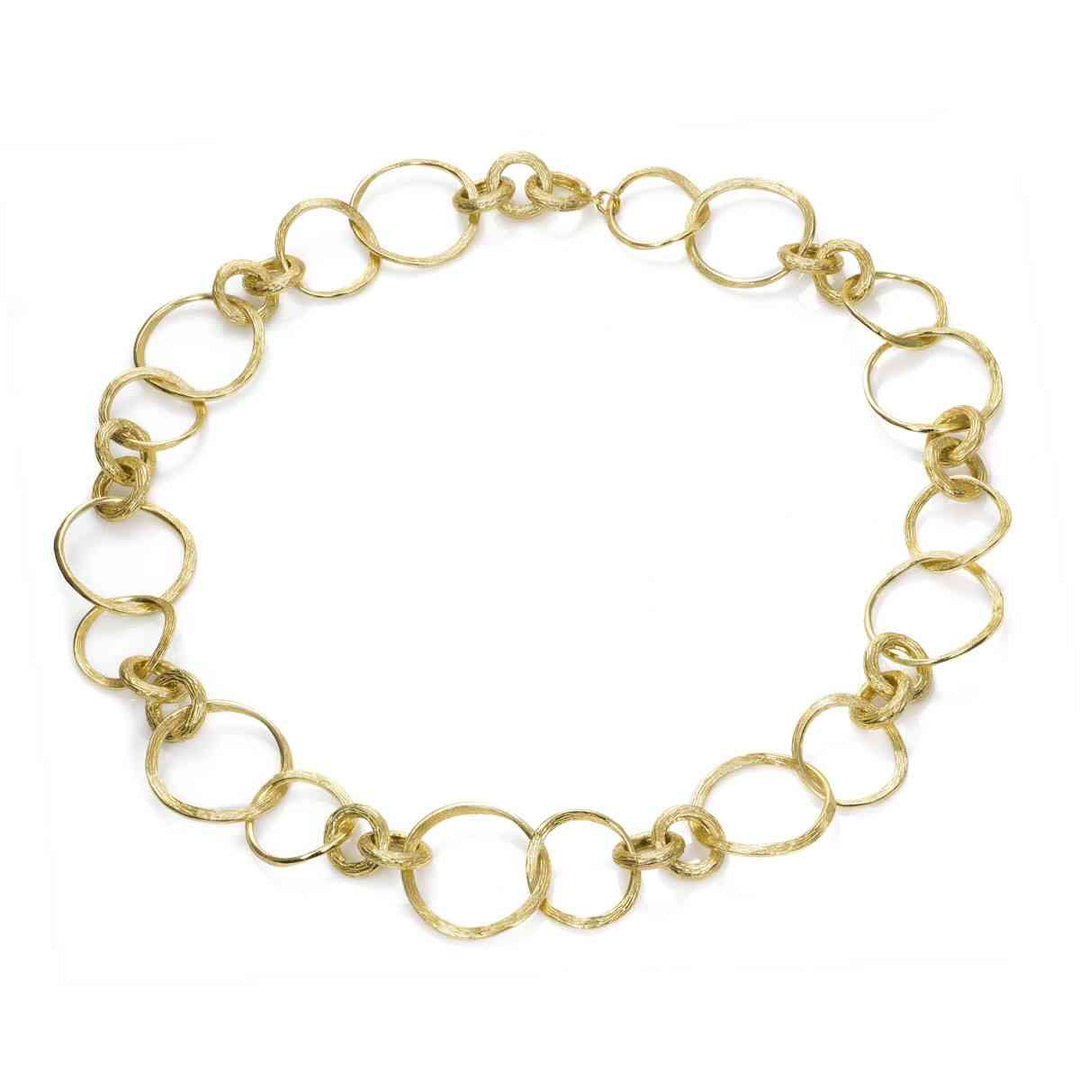Gold Vermeil Circle Link Necklace - "Florence"