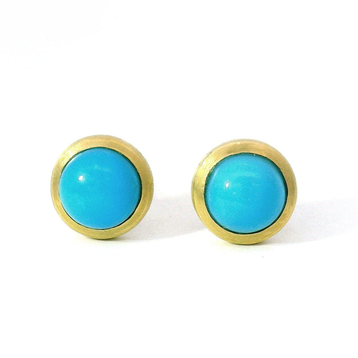 Sleeping Beauty Turquoise Stud Earrings - "Venetian Blue"
