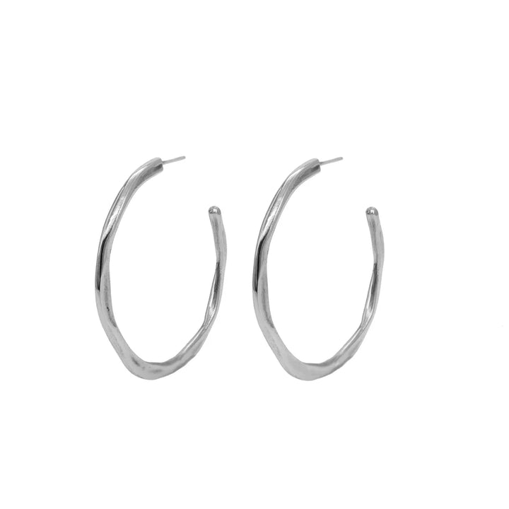 Sterling Silver Large Semi Hoop - "Maji"