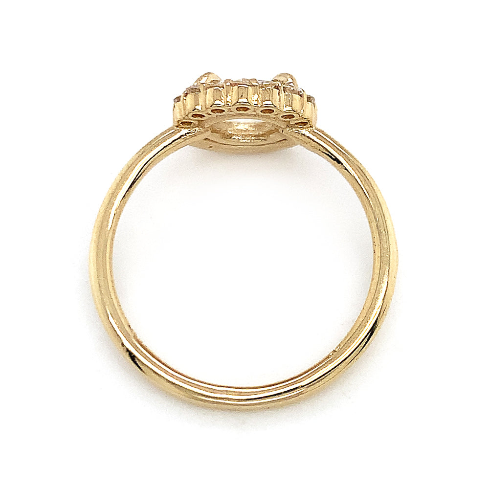 Rosecut Diamond & Yellow Gold Engagement Ring - "Renoir"