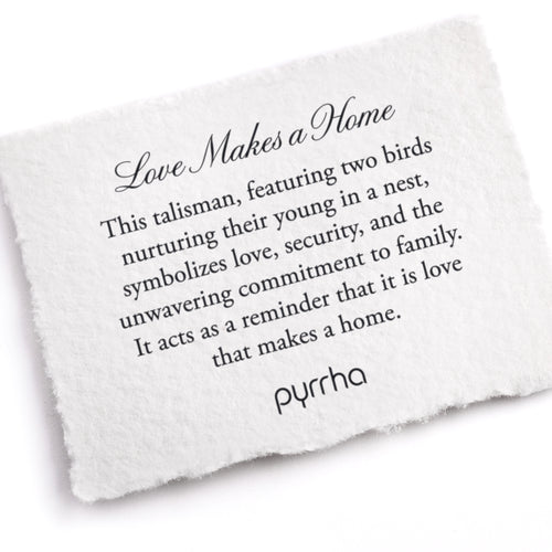 Sterling Silver Talisman Necklace - "Love Makes a Home"