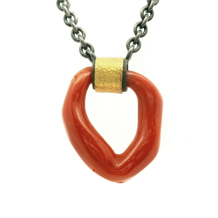 Mediterranean Red Branch Coral Necklace - "Colored Waters"