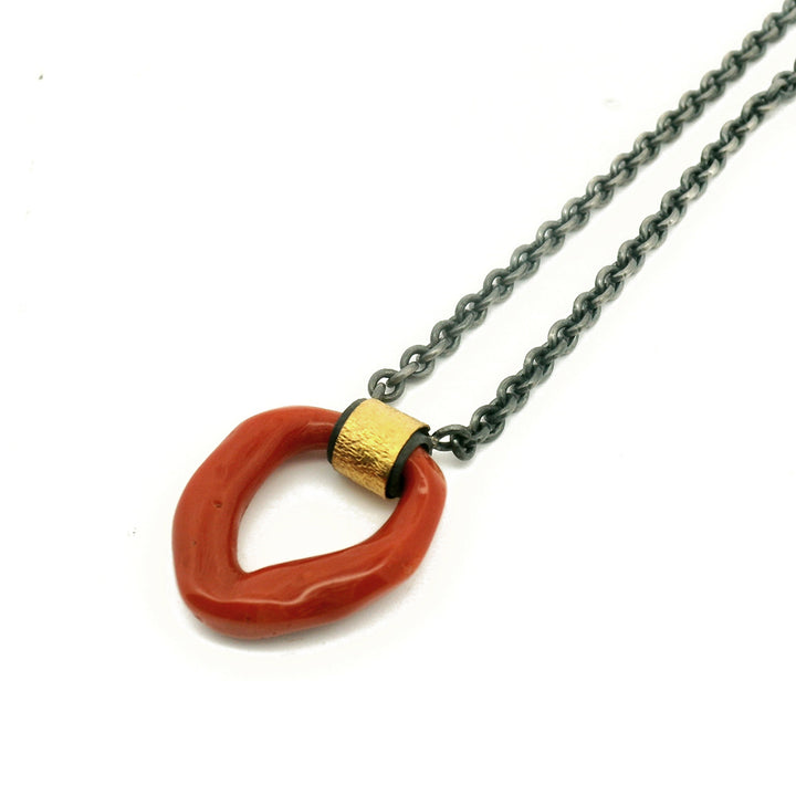 Mediterranean Red Branch Coral Necklace - "Colored Waters"