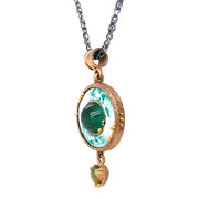 Bronze & Enamel Tourmaline Necklace - "Vetus"