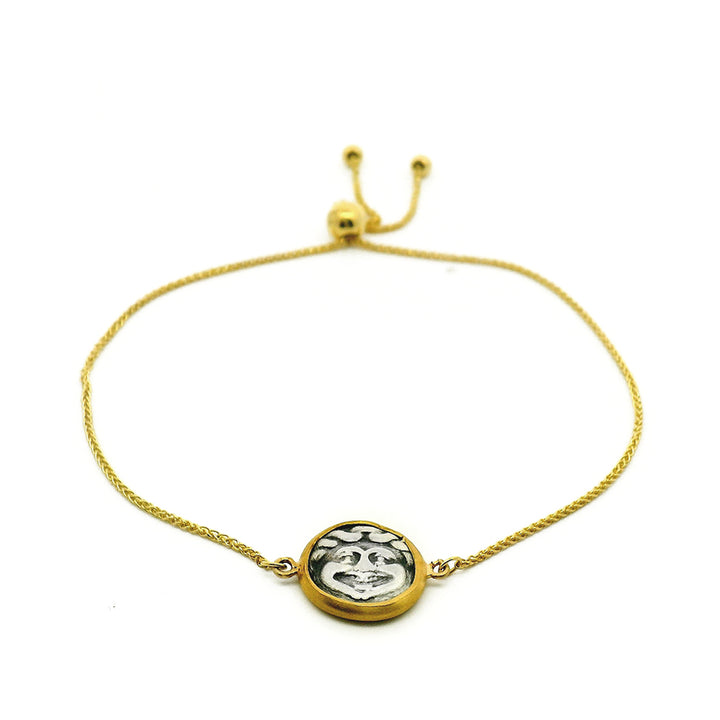 Cast Silver Hemidrachm & Gold Adjustable Bracelet - "Medusa the Gorgon"