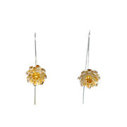 Sterling Silver and Gold Vermeil Earrings - "Nilufer"