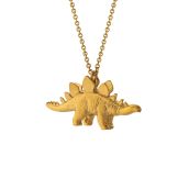 22K Gold Vermeil Dinosaur Necklace - "Stegosaurus"