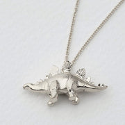 Sterling Silver Dinosaur Necklace - "Stegosaurus"