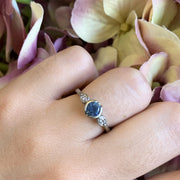 Montana Sapphire Engagement Ring - "Baby Blue"