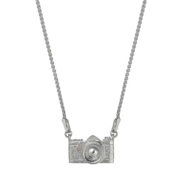 Sterling Silver In-Line Necklace - "Vintage Camera"