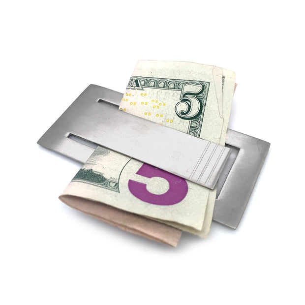 Money Clip - "Flat Rectangular with Ribs"