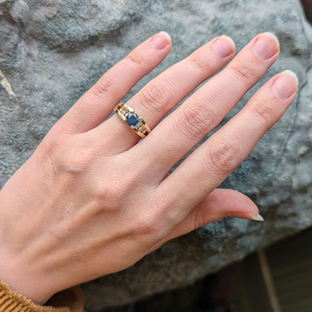 Montana Sapphire & Diamond Ring - "Cutbank"