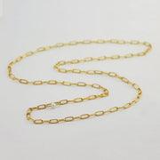 Gold Vermeil & Freshwater Pearl Necklace - "Large Link"