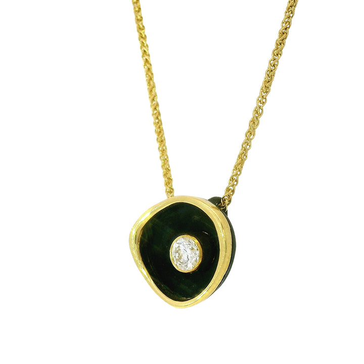 Diamond & Blackened Cobalt Chrome Necklace - "Confluence"