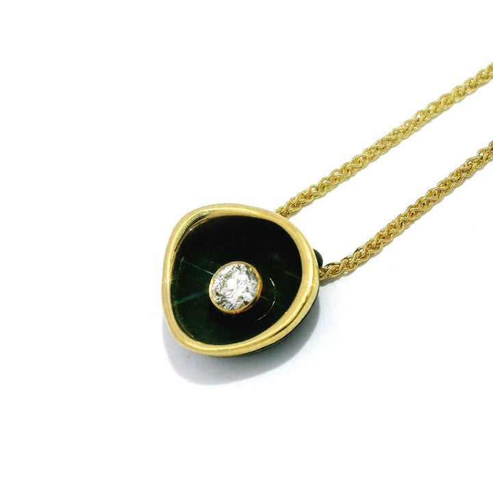 Diamond & Blackened Cobalt Chrome Necklace - "Confluence"