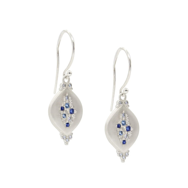 Sterling Silver Raindrop Earrings - "Midnight Rain"