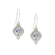 Sterling Silver Raindrop Earrings - "Midnight Rain"