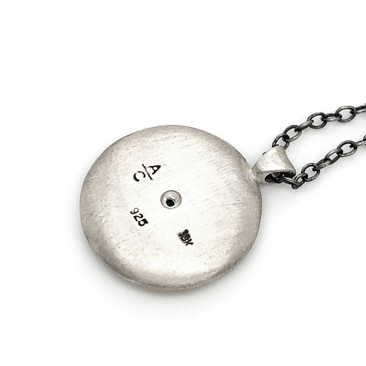 Silver and Gold Emerald Necklace - "Harmony in Green"